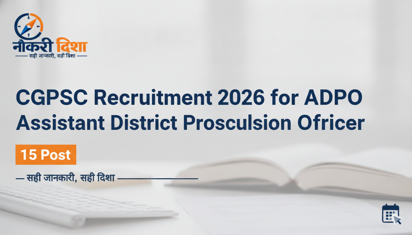 CGPSC ADPO Recruitment 2026, Chhattisgarh Assistant District Public Prosecution Officer, Apply Online CGPSC ADPO, CGPSC Law Officer Vacancy, CGADPO Exam Date.