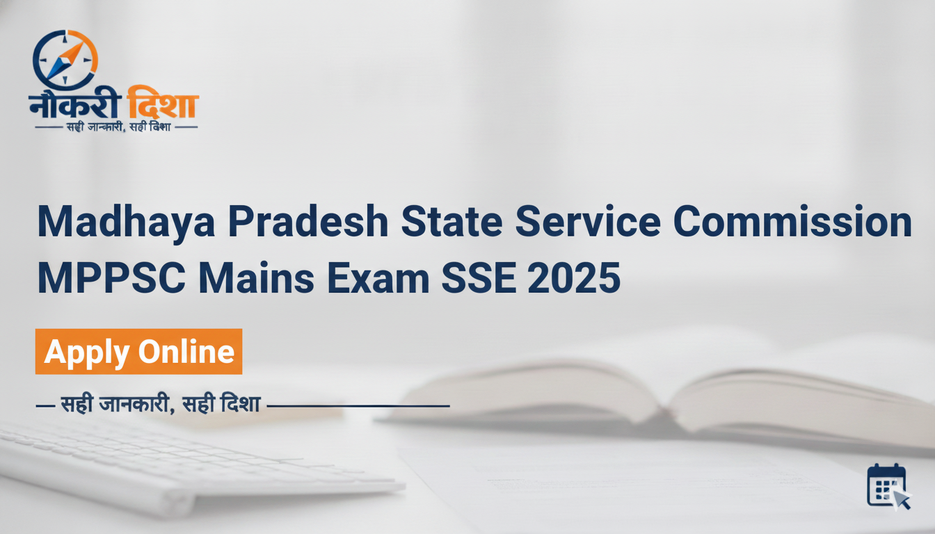 Madhya Pradesh State Service Commission MPPSC Mains Exam SSE 2025 : Apply Online