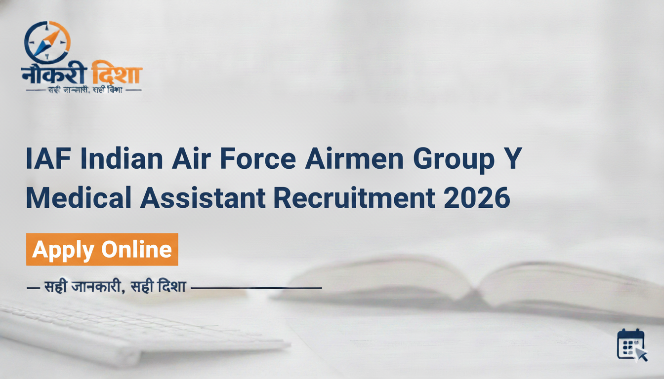 Join Indian Air Force Airmen Group Y Medical Assistant Intake
