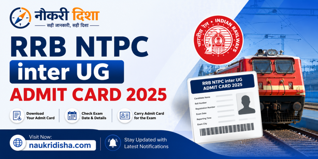 RRB NTPC inter UG Admit Card 2025