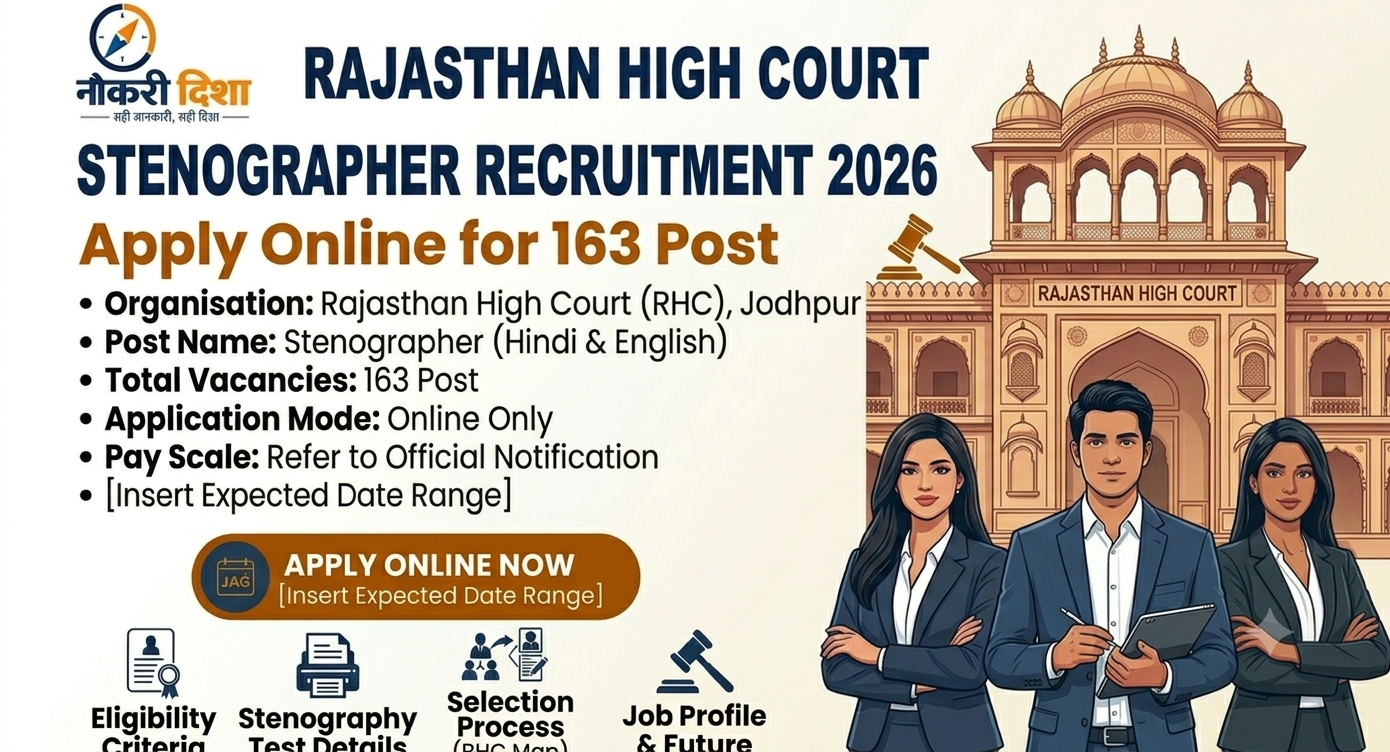 Rajasthan High Court Stenographer Recruitment 2026 Apply Online for 163 Post