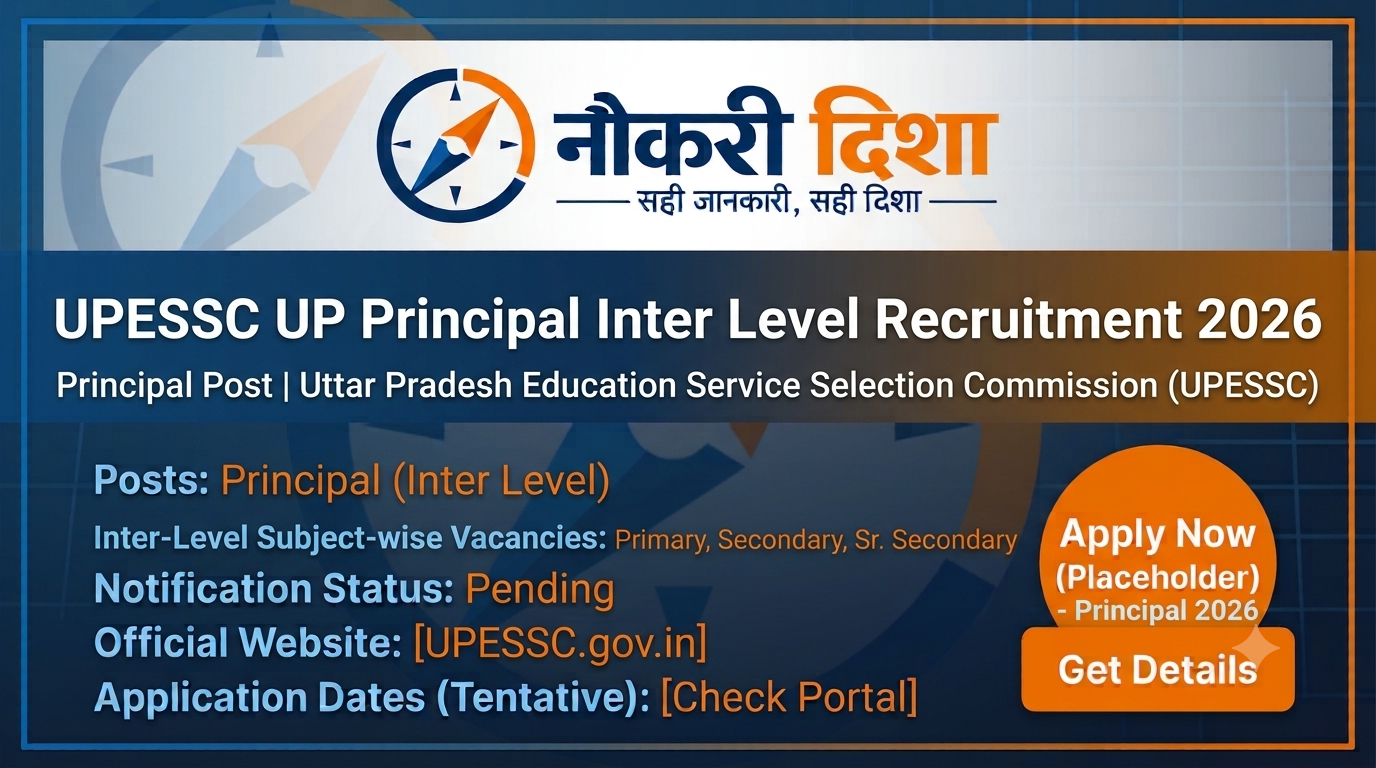 UPESSC UP Principal Inter Level Recruitment 2026